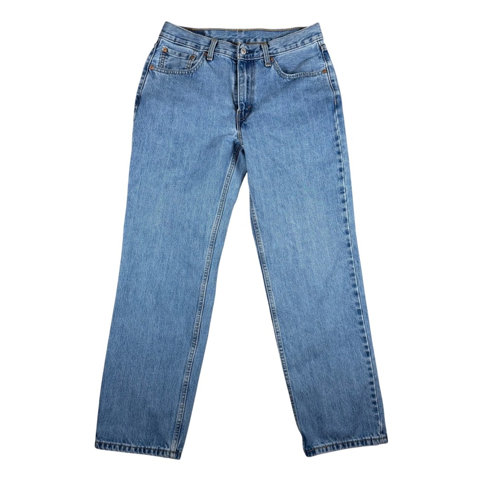 Levis 550 Relaxed Fit Tapered Leg Light Wash Blue Denim Jeans Mens 33x32 2854
